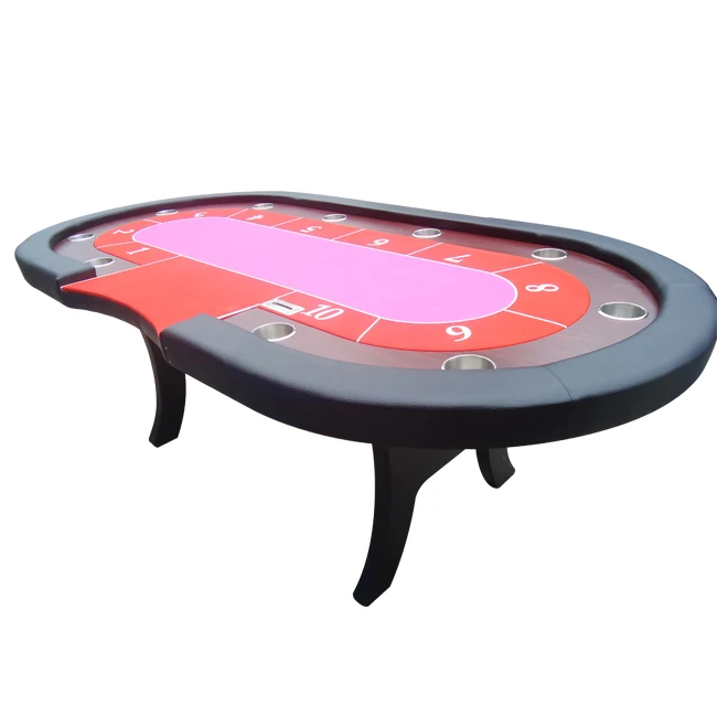 10 Seat 84 Inch Poker Table Top Casino With Oval Desktop For ...