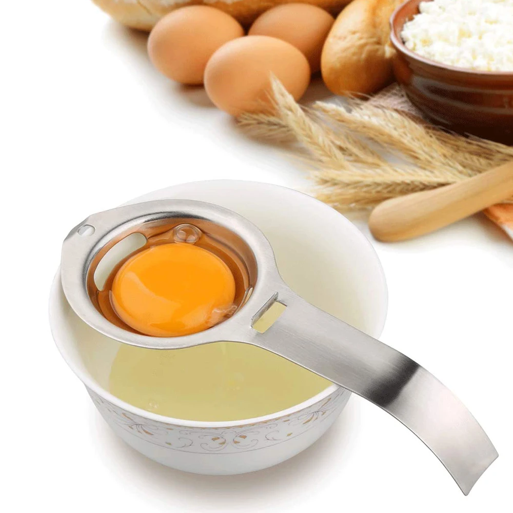 

Kitchen Gadget 304 Stainless Steel Egg Separators Filter Egg Yolk Separator