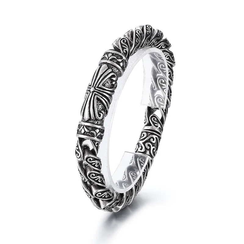 KALEN 220mm Men Vintage Medieval Style Stainless Steel Links Bracelet