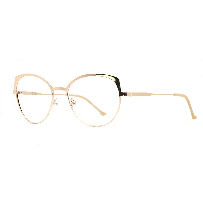 

2021 Wholesale New Fashion Oversized Round Frame Vintage Unisex Metal Anti Blue Light Glasses