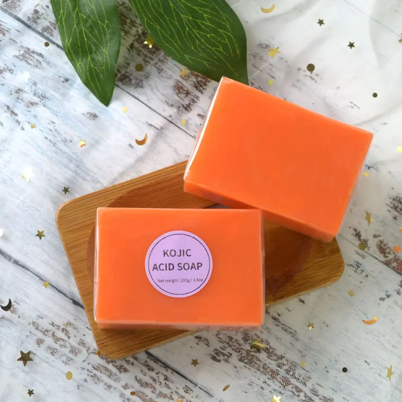 

Ze Light Wholesale OEM Private Label 140g Organic Kojic Acid Papaya Handmade Soap For Skin Whitening Lightening Kojic Acid Soap, Orange