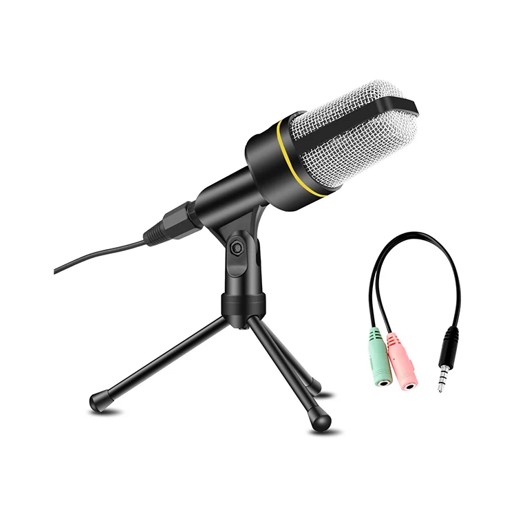 

3.5mm condenser recording microphone with stand for notebook recording phone mini microphone 1