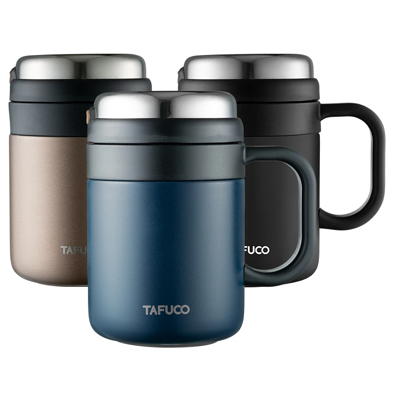 

Tafuco Insulated Office Cup Mug with Handle Stainless Steel Coffee Cup with Tea Strainer