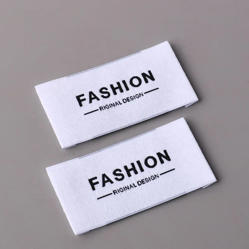 

Factory Custom High Density Label Patch Designer Personalized Woven Logo Silk Labels For Clothing, According to customer's resquest