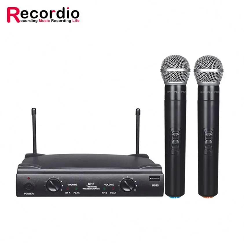 

GAW-V744 Hot Selling Wireless Microphone For Party With Low Price, Silver&black