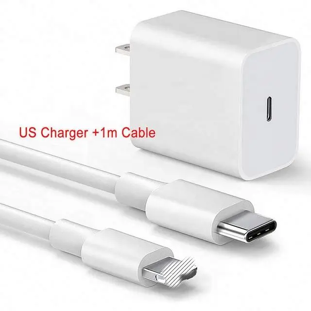 

For iPhone 12 13 Fast Charger USB C Wall Charger 20W PD Adapter with Type C to Lighting Cable Compatible iPhone 13/13 Pro Max, Black/white