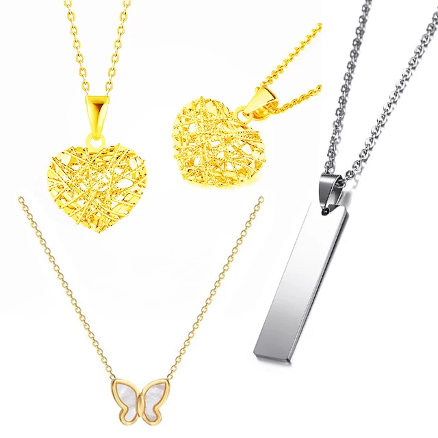 

ADELANTE High Quality Vietnam Gold Silk Jewelry Love Necklace For Girls