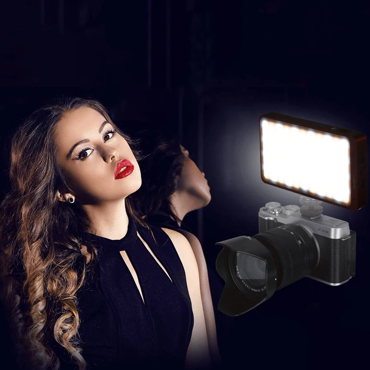 

Long Lifespan Black Red Photography Mini Portable Led Rechargeable LED Filling Lamp, Red/black