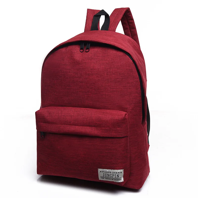 Korean Schoolbag Female Solid Color New Casual Simple Harajuku Ulzzang Backpack Student Bag