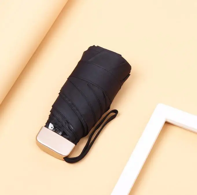 

Capsule Umbrella Mini 5 Folding Umbrella Pocket Umbrella Uv protection, As pic show