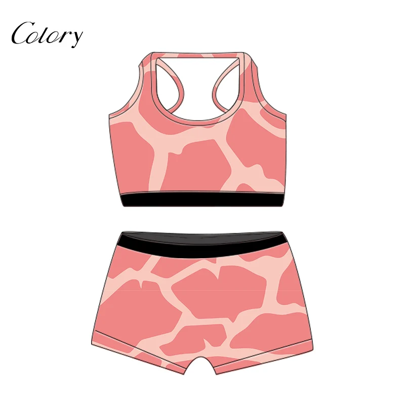 

Colory Plus Size Printed Onesie Shorts Custom Logo Leopard Romper, Picture shows