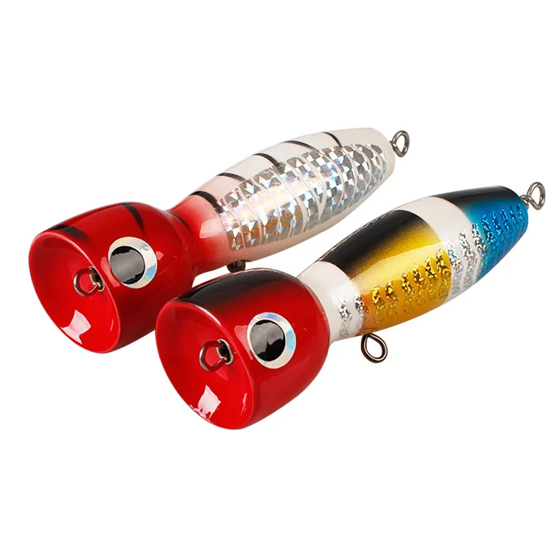 

Deep sea trolling wooden bait GT bait 15cm/75g big wave climbing handmade wooden tuna bait, 3colors