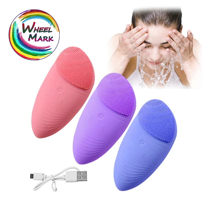 

Wheelmark Wholesale Vibrating Electric Usb Waterproof Exfoliating Electrical facial cleansing brush