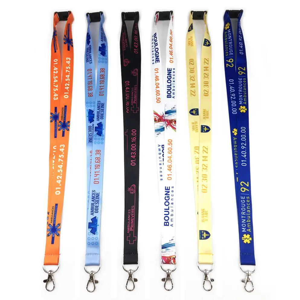 

Wholesale Low MOQ Multi Color Sublimation Polyester Lanyard With Custom Logo