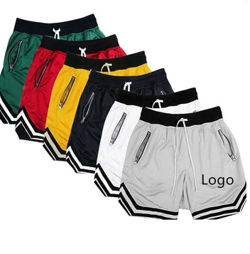 

2021 Men's shorts Training sport Streetwear Mesh Elastic Waist Loose Knee Length Multicolors USA size fashion shorts, Mix color
