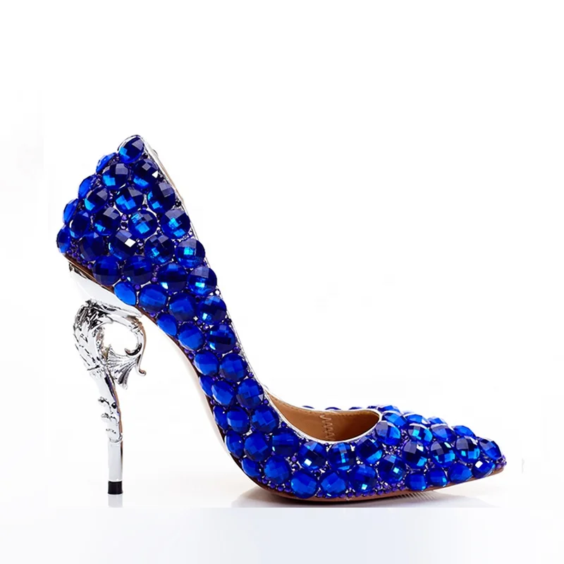 

Custom Rhinestone Shoes High Heels Dress Shoes Women Elegant Unique Femme Wedding Shoes, Colorful