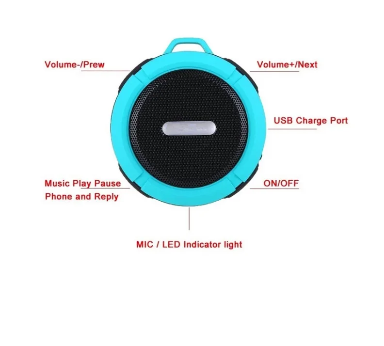 Christmas gift C6 Waterproof Outdoor Blue tooth Speaker TF Wireless Music - ANKUX.COM