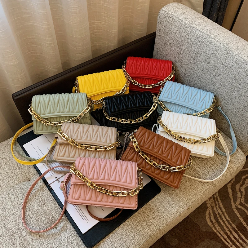 

2022 Ladies Designer Custom Clutch Hand Bags for Girls PU Leather Chain Purses and Handbags Luxury Women