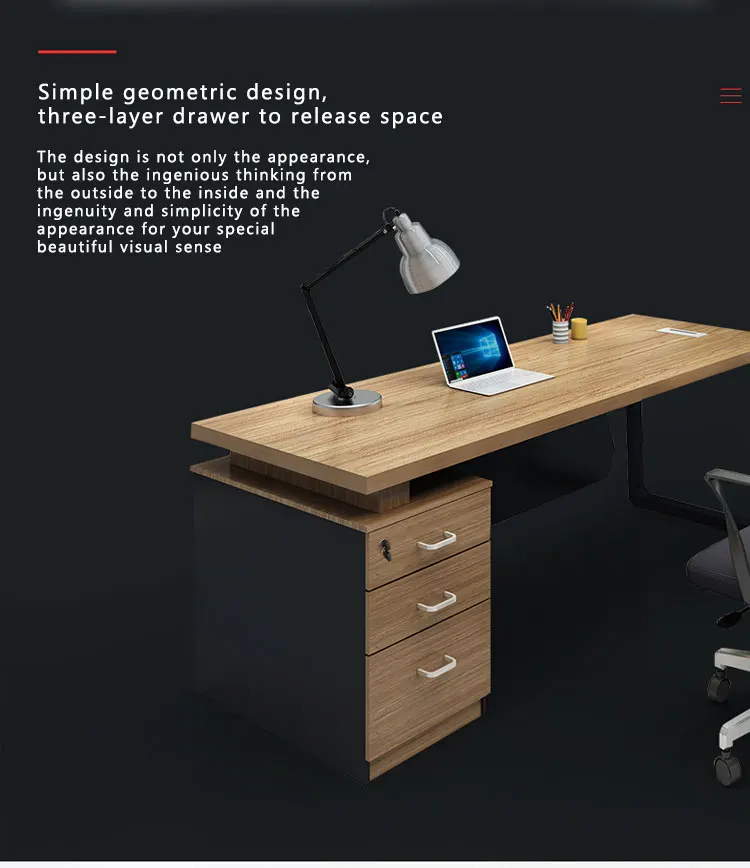 Modern Office Furniture Set Black White Customized Color Luxury