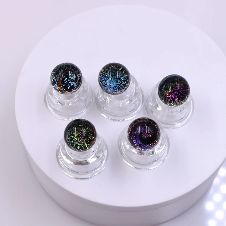 

16mm Universe Galaxy Space Fancy Dichroic Hand Made Lampwork Murano Glass Marble Balls