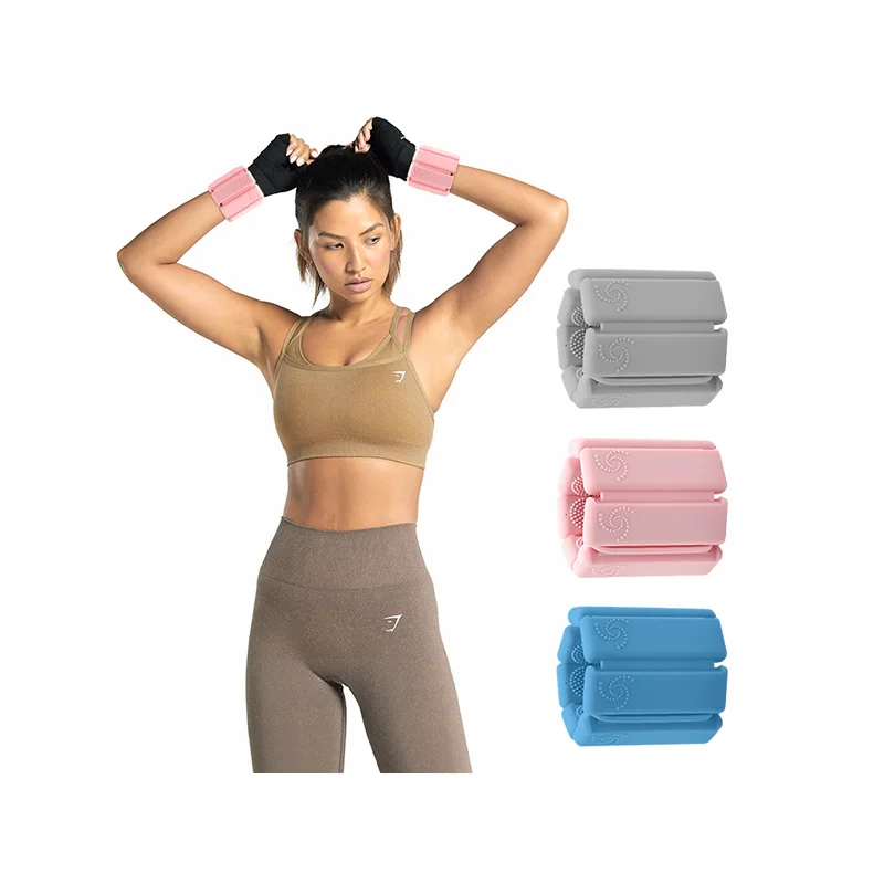 

2022 Hot selling new design wholesale adjustable 2LB pairs high quality wrist and ankle weights, Blue,green,grey,purple,sand,pink,red,black