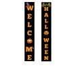 Witch Hat and Spooky Pumpkin Halloween Letter Door Sign Banner Outdoor Decoration Hanging Banner Flag