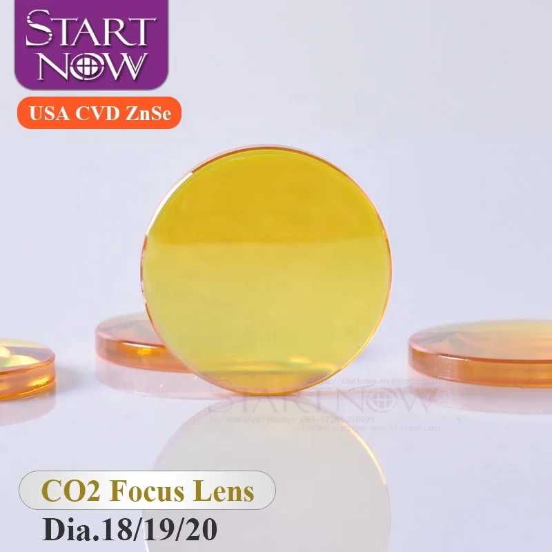 

Startnow Infrared Lens USA ZnSe CVD Focusing Glass Dia 18 19.05mm 20 FL 38.1 50.8 63.5 76.2 101.6 1.5"-5" CO2 Laser Focus Lens