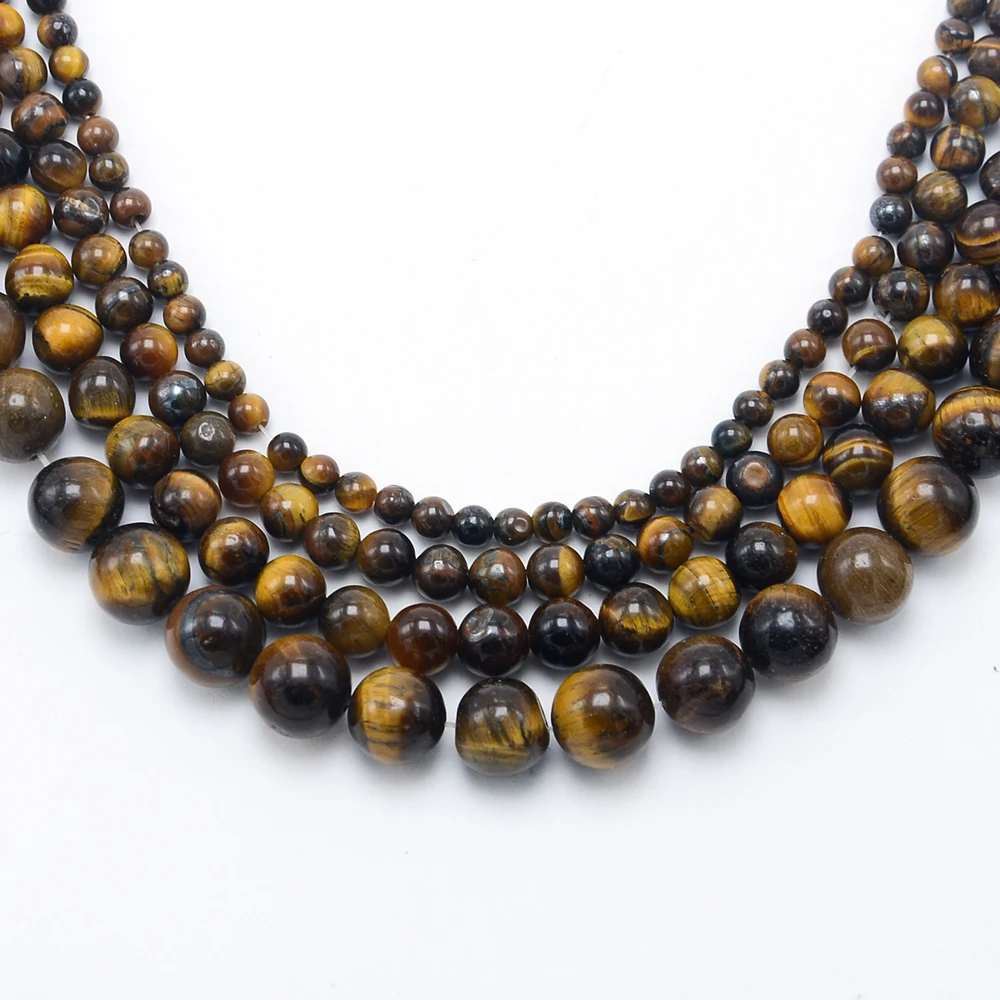 

High Quality 4mm 6mm 8mm 10mm Tigereye Beads for Bracelet Jewelry supplier