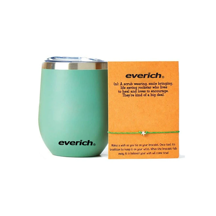 

ounce insulated Stainless Steel 12 oz Wine Tumbler with lid customized logo gift set