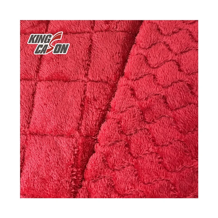 

Kingcason 2022 New Designs Wholesale Cheapest Bonded Ultrasonic Polyester Embossed Stock Quilted Velvet Fabric For Jacket