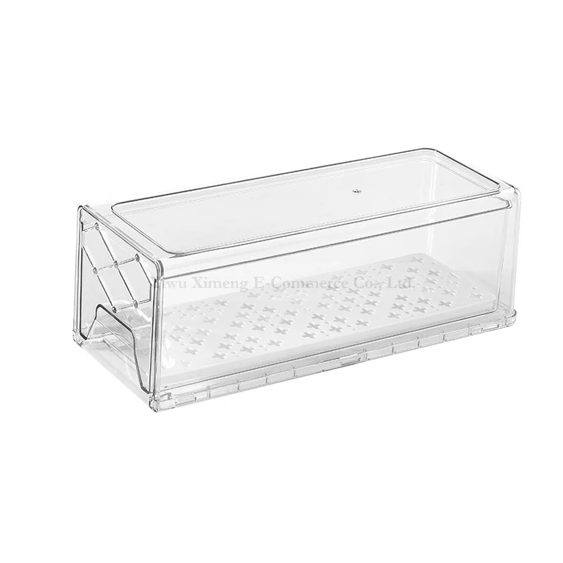 

Small with Board Refrigerator Drawer Storage Kitchen Fruits Vegetables Egg Food Refrigerated Superimposed Plastic Storage Boxes, Transparent