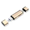 Hot sell Aluminum 5 in 1 OTG Card Reader USB Micro Type C SD TF OTG Smart Memory Card Adapter for Laptop