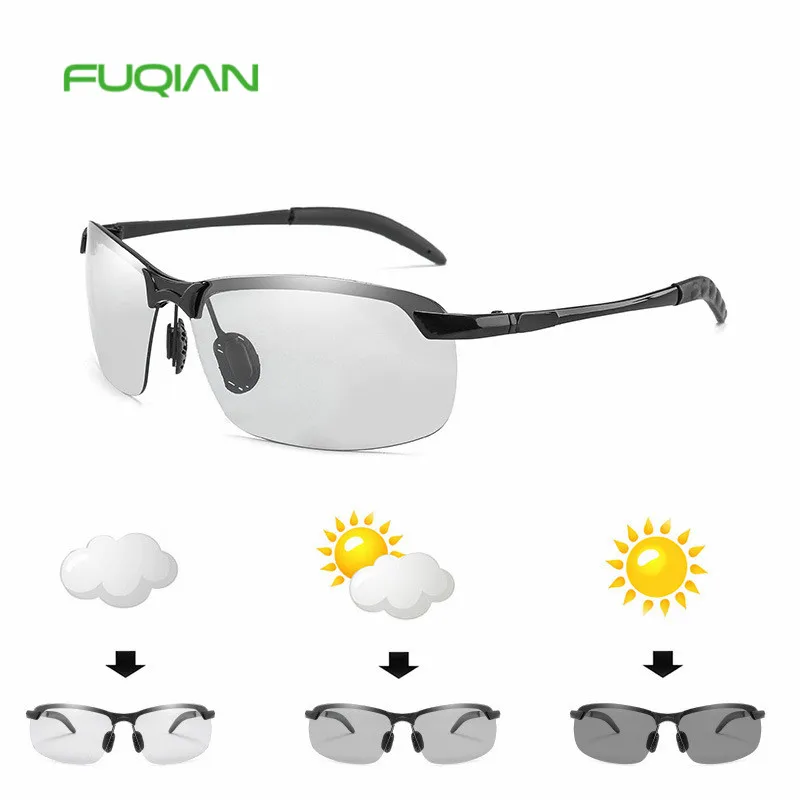 

Fashion Cycling Driving Change Color Photochromic Lens Polarized Men Sunglasses, Any colors is available