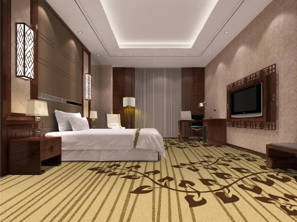 Fireproof Axminster Commercial Carpet For 5 Star Hotel