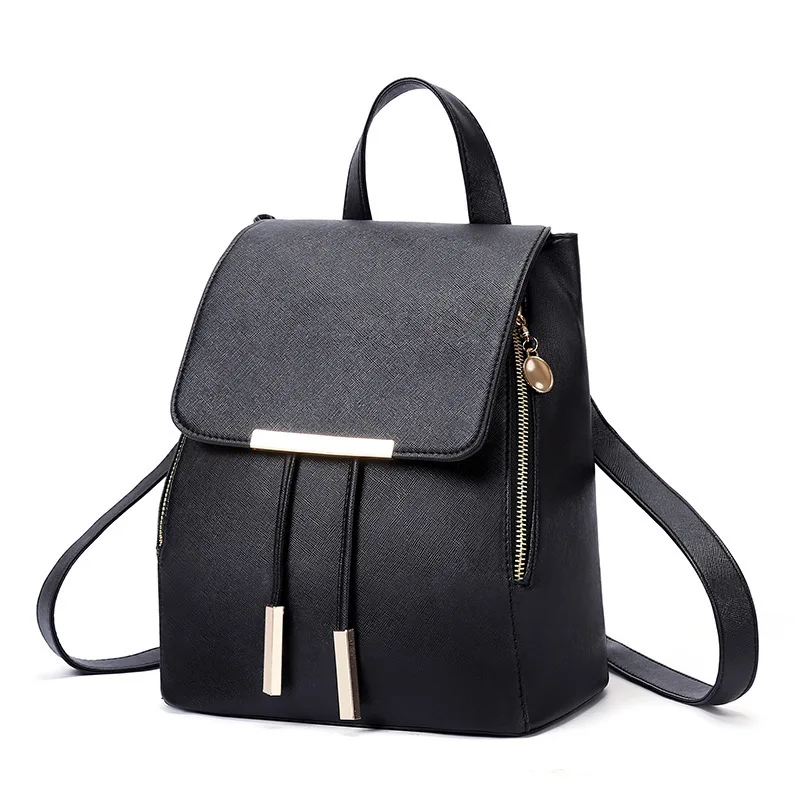 

2020 wholesale fashion pu leather waterproof women purse handbag high school backpack bag for girls students, Custom made