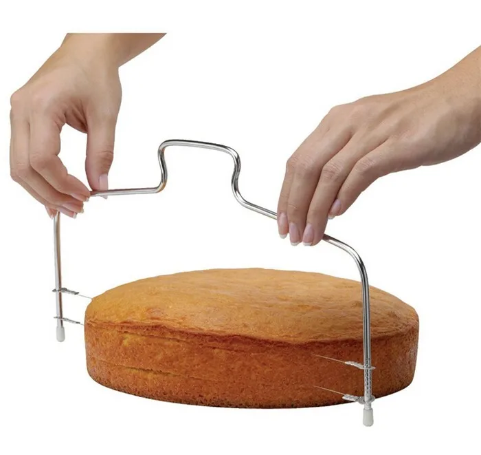 

A3041 Adjustable Stainless Steel Cake Cutter Leveler Professional Birthday Layer Cakes Slicer Cake Leveler, As pic