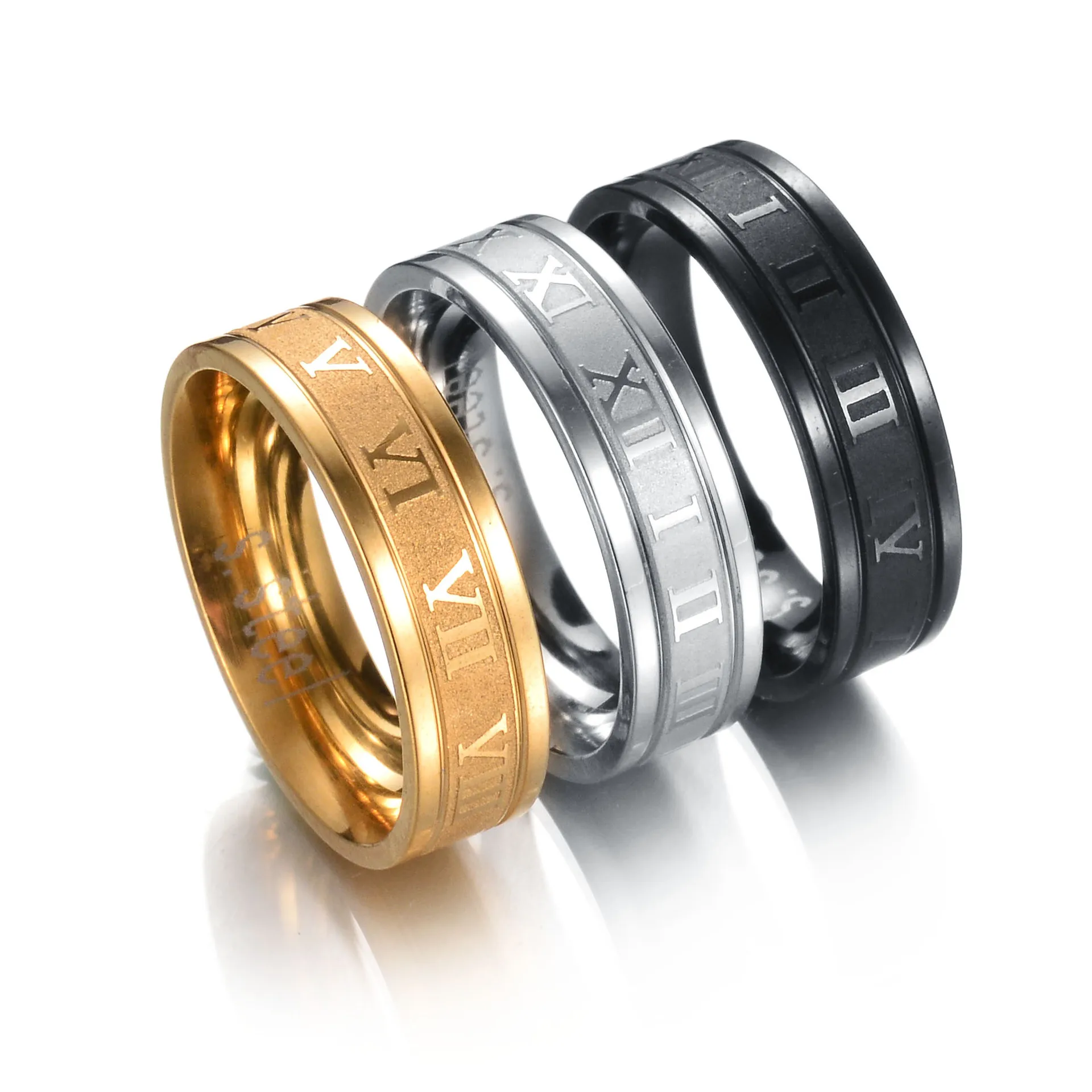 

China manufacturer fashionable stainless steel jewelry big men rings, As pic