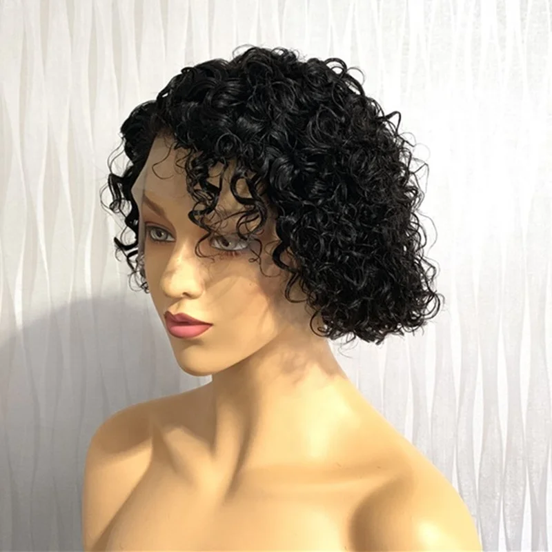 

Highknight Short Pixie Cut Human Hair Wig Curly 13*4 Lace Front Pixie Wigs Human Hair