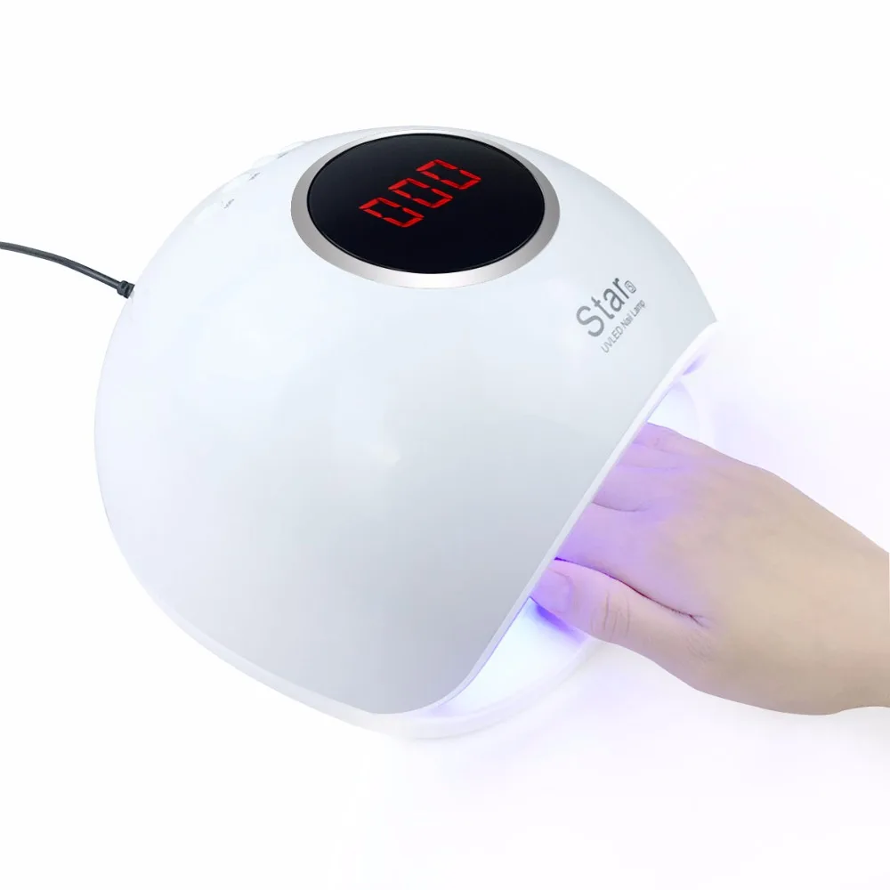 

High Quality Star5 Nail Dryer 10s 30s 60s 99s Timer 72W Led Nail Lamp 33 Beads UV LED Lamp for Nails, Pink, white