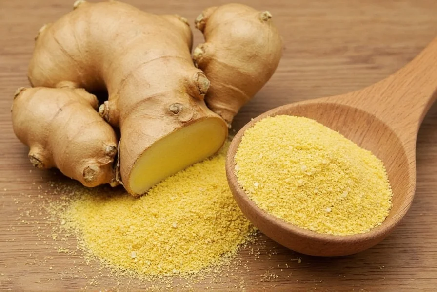 Comparison between fresh and ground ginger