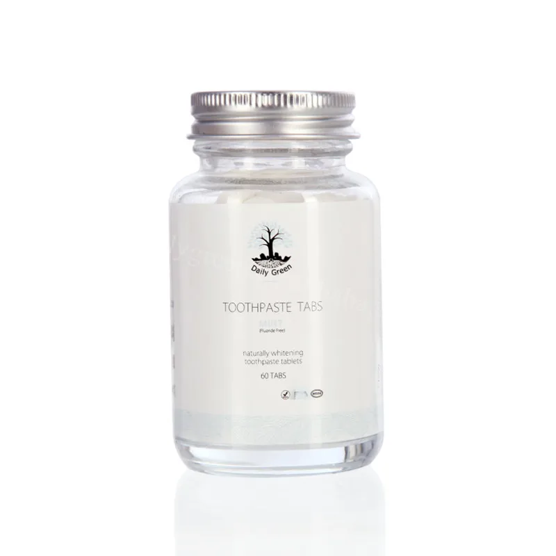

Wholesale Solid Toothpaste Pills In Private Label Glass Jar
