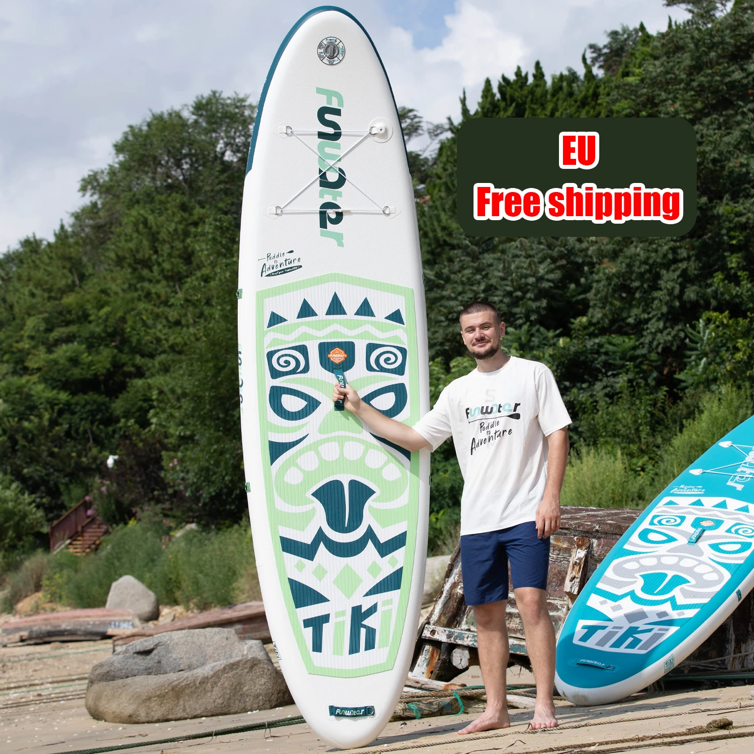 

EU Free Shipping Dropshipping CE Wholesale 10'6" Inflatable SUP StandUp Padle board paddleboard sub board water sports surfing