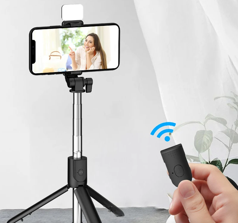 Mobile phone selfie stick Booth Tiktok Live integrated telescopic portable photography foldable phone stand tripod