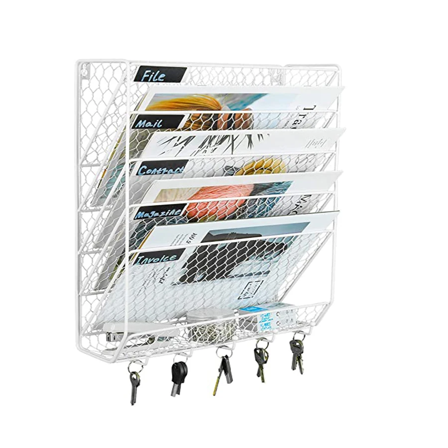 

Amazon Metal Wire Hanging Wall File Folder Holder Organizer for Wall, Black, customized