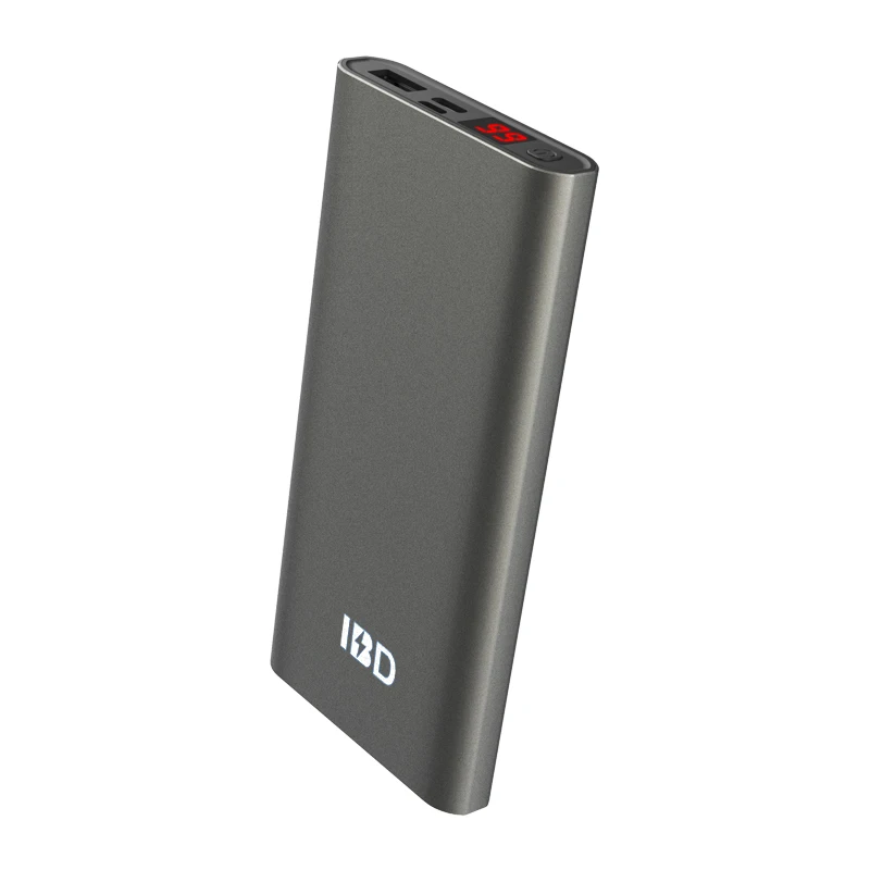 

IBD Mobile Charger Power Bank Battery Charger 10000Mah For Travel,Flash Light Desk Power Bank Leather Design