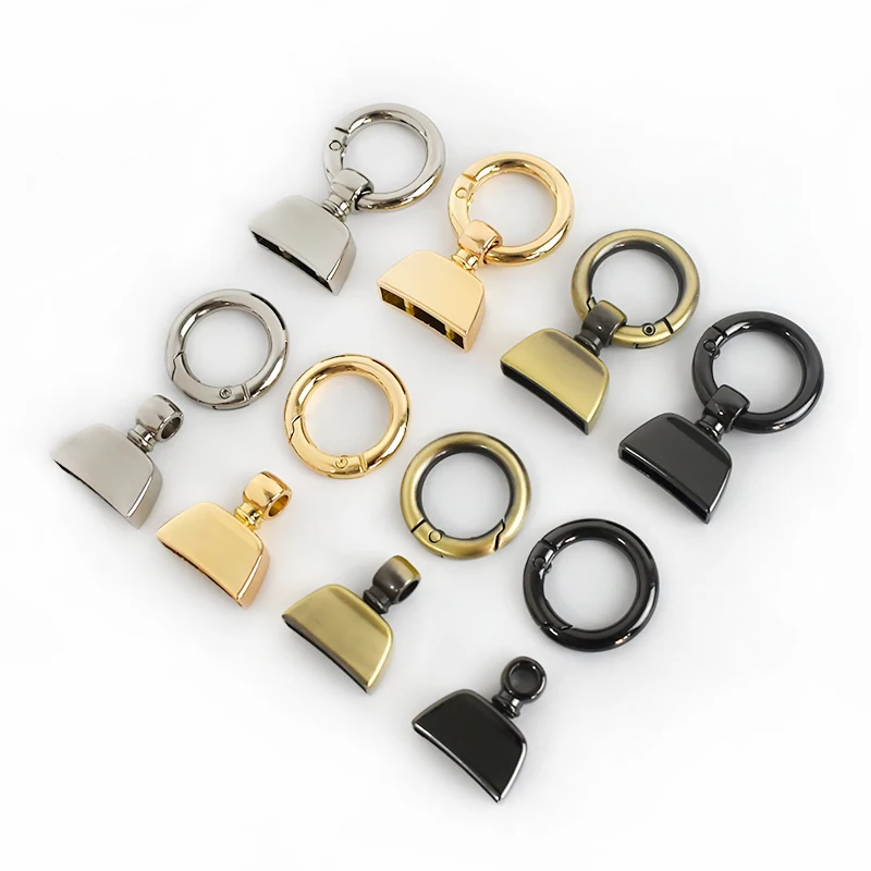 

Meetee BF764 20/25mm Bag Strap Connector Buckle Spring Ring Tassel Clasp Cord Ends DIY Keyring Snap Hook Lace Cords Clip Stopper, Gold/silver/gun black/bronze