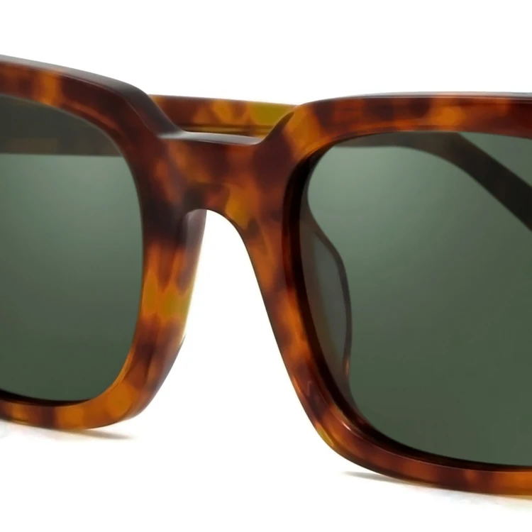 

95247S Fashion Rectangle Multicolor Polarized Acetate Sunglasses