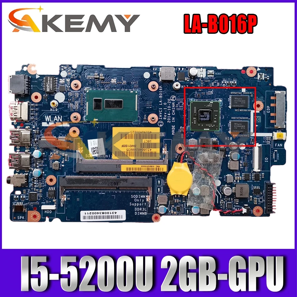 

For DELL 14-5000 5443 5543 5448 5548 Laptop Motherboard ZAVC1 LA-B016P CN-028R71 0M2YJP 028R71 W/ I5-5200U 2GB-GPU 100% Tested