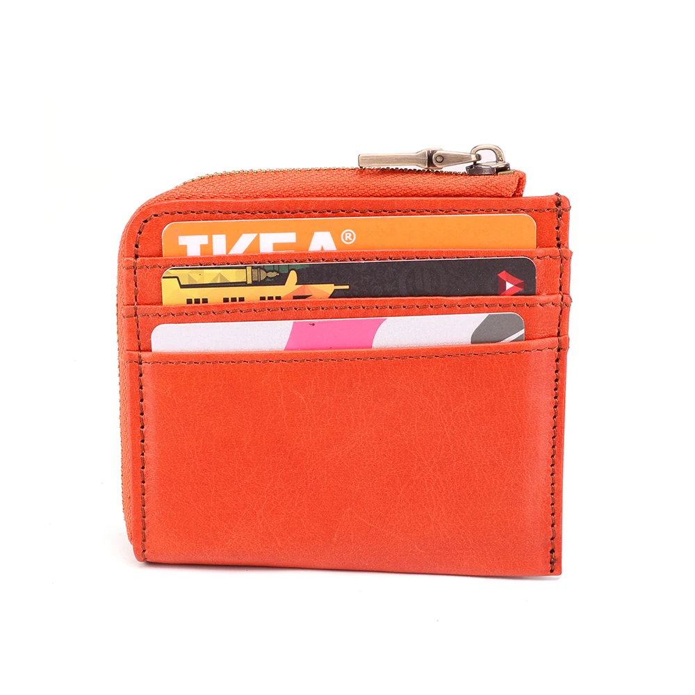 

Rfid Card Holder Coin Purse Men Women Casual Change Purse Genuine Leather Small Casual Wallets Holder Female Male For Pouch Bag, Customized color