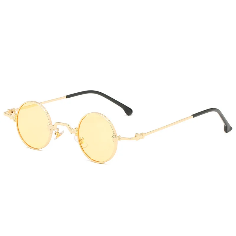 

MJ-0340 The New Fashion Trend In Personality Street Snap Metal Round Frame Gradient Sunglasses 2021